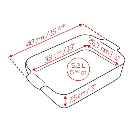 Peugeot Plat Four Rectangulaire Bleu Céramique 40 Cm – Image 2