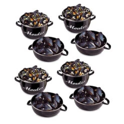 Lot De 4 Marmites à Moules 24 Cm