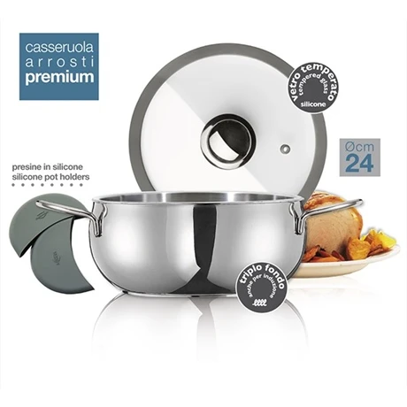 Faitout Inox Avec Couvercle Premium 24 Cm 5 L – Image 3