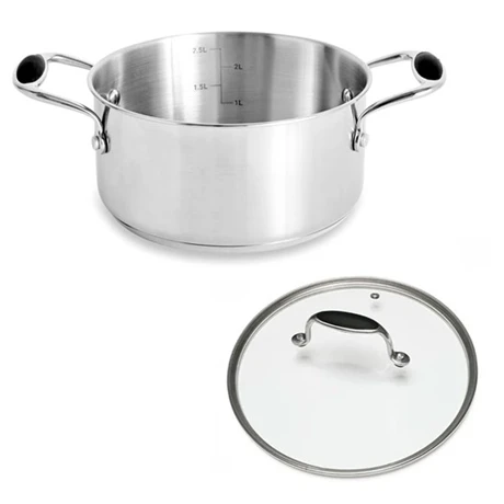 Faitout Excell’Inox 20 Cm Et Couvercle En Verre – Image 2