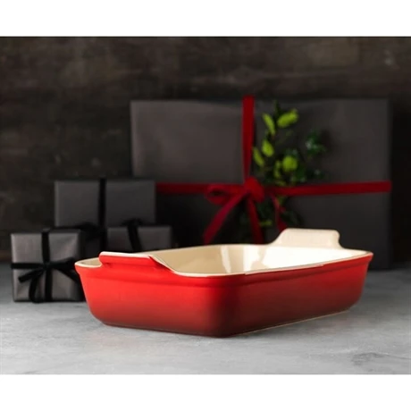 Le Creuset Plat Rectangulaire Céramique 19 Cm Cerise – Image 3