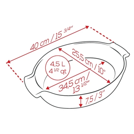 Peugeot Plat à Four Ovale Appolia 40 Cm écru – Image 2
