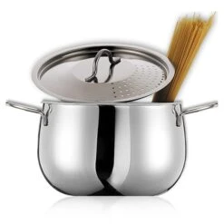 Cuit-pâtes En Inox 18 10 Avec Couvercle égouttoir 20 Cm 4,5 L